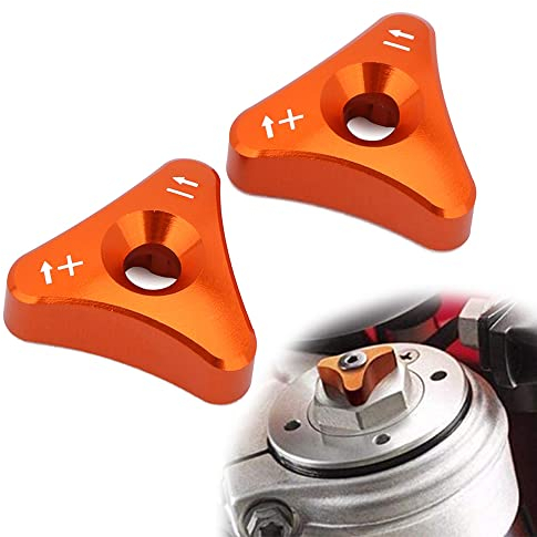 Moto WP 48mm Forcella Forcella Anteriore Manopole di Regolazione CNC Per SX SX-F EXC XC-W Tutti 125-530cc SUPERMOTO 690 2007-2010 SMC 690 2008-2010 ENDURO 690 2008-2010 Arancione