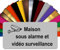 Plaque Maison Sous Alarme Et Vidéosurveillance Autocollante – Plaque De Maison PVC Adhésive 10 x 5 cm – 21 Couleurs Disponibles (Gris Mat)