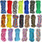 zhicheng Paracord Set Seile Bunt Schnüre DIY Handgemachte Webart für Armband Schlüsselanhänger Anhänger Seile je 3 Meter Länge (Colorful x 20 pcs)