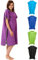 Fit-Flip Strandponcho für Surfer - Poncho Handtuch schnelltrocknend aus Mikrofaser - Umkleidehilfe Strand - Surfponchos Ultraleicht - Badeponcho für Erwachsene (Größe L, Lila/Grün)