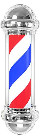 Wakects LED Barber Pole,Professionelle Friseurstange, 92CM, helle und drehbare Friseurstange für Friseur, LED-Wandleuchte für Salon, 4W