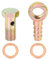 X AUTOHAUX 12mm Banjo Boulon Rondelle Kit Bronzé Métal pour Moto Voiture