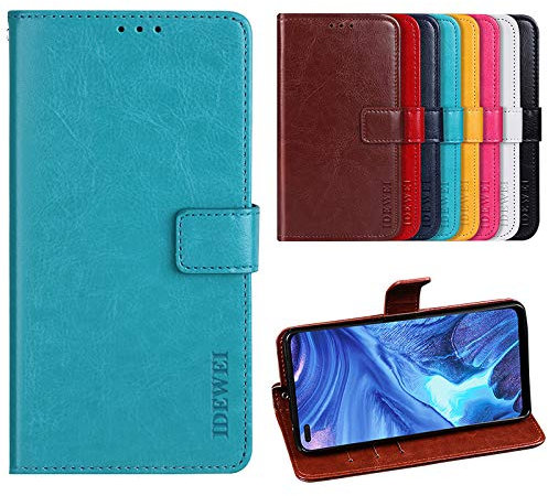 EasyShow Hülle für Cubot X30 PU Leder Brieftasche Case mit Stand Funktion und Magnetisch Schnalle Flip Handyhülle für Cubot X30-Blau