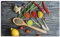 ARTLAND Spritzschutz Küchenrückwand Küche Herd Glas mit Motiv 100x60 cm Design Kräuter Chili Essen Lebensmittel Gewürze Chilischote Gewürze H9KD