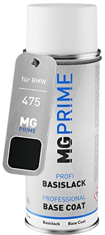 MG PRIME Autolack Spraydose für BMW 475 Blacksapphire Perlcolor/Saphirschwarz Metallic Basislack Sprühdose 400ml