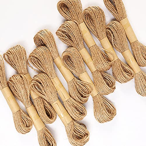 Naturbraun Jutekordel 1mm x 120m Jute-Schnur,Garten Bindfäden,Garten Kordel,Natürliche Jute Schnur Basteln für Geschenkbox,Juteband Deko Geschenkband Juteschnur für DIY Bündel Handgestrickt,Braun