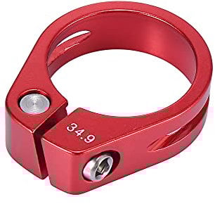 X AUTOHAUX 34.9mm Aluminium Alloy Bike Seat Post Clamp Seat Post Adapter Red
