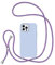 ZTOFERA Crossbody Lanyard Case for iPhone 12 Pro Max, Liquid Silicone Protective Phone Case with Strap Adjustable Neck Cord Necklace Soft Cover for iPhone 12 Pro Max, Violet