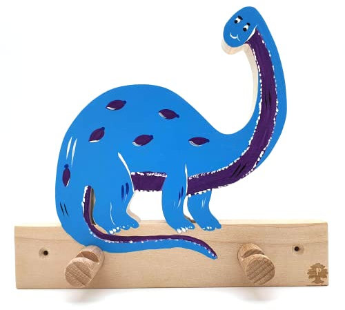 Kindergarderobe - Kleiderhaken Kinder - Holz mit Name (Langhals)