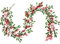 Famibay Red Berry Garland Artificial Willow Leaves Greenery Hanging Vine Berry Christmas Garland Plant for New Year Fireplace Door Stairs Window Indoor Outdoor Decoration 195cm/6.4Ft