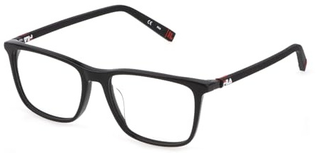 FILA Brille mit Sehstärke für Herren optional mit Sonnenbrillentönung oder Blaulichtfilter, Quadratisch, gefertigt aus Glas (inklusive Brillenetui)