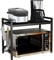 MINGYI Étagères Télescopique Cuisine, Étagère Rangement Cuisine Longueur Réglable (40-64) cm, Support de Four à Micro-Ondes, Étagères à Épices, Noir (40-65)×36,5×45 cm