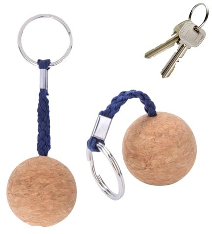 Cyrank Porte-Clés Flottant à Liège, Porte-Clés Flottants en Bois Porte-Clés De Sport Aquatique Porte Clef Flottant Porte-Clés Flottant en Forme De Boule en Boi, 2 Pièces (Le Noir)