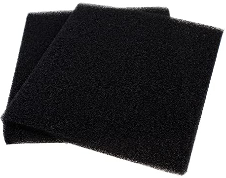 AQUANEAT 2 Pack Aquarium Bio Sponge Filter Media Pad Cut-to-Size Open Cell Foam Sheet for Fish Tank Sump (9 x 9 x 0.5) Black