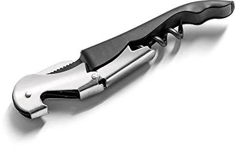 Forgast Cavatappi da Cameriere Professionale, Cavatappi Multiuso, Nero, Coltello da Cameriere 3 in 1 Apribottiglie per Vino e Birra, per Baristi e Camerieri e Tagliacapsule per Sommelier