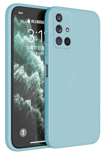 Topme Handyhülle Hülle Fur Samsung Galaxy A71 4G (6.7 Inches) Case Schutzhülle, Hautschutz Aus TPU Silikonhülle - Hellblau
