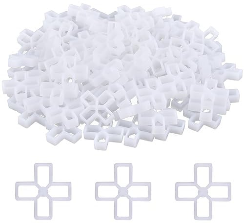 FOCCTS 100PCS Tile Spacers, 10mm Cross Shaped Paving Spacers Patio Spacers, Brick Spacers Slab Spacers for DIY Paving Tiling Wall Tiler Leveling System Tool
