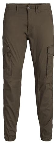 Jack & Jones Men's Jpstpaul Jjflake Cargo Noos Cargo Trousers, Brown, 34 W/32 L