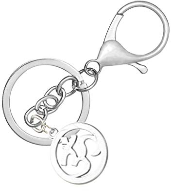FaLkin Hängeschaukel Baby Türrahmen Art und Weiseauto-Anhänger Keychain Kreative Schönheit vierblättriges hängendes Nelkenbeutel-Dekoration u. Hängt Aufbewahrung Wohnmobil (Silver-a, One Size)