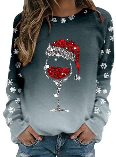Generisch Hässlicher Weihnachtspullover Weinglas Muster Weihnachtsoutfit Weihnachtspullover Paar Set Weihnachtspullover Weinglas