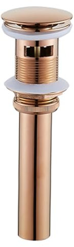 Scarico Lavabo Bagno Universale Oro Rosa, Piletta Di Scarico Lavabo Universale, Piletta Click Clack Bidet, Scarico Tutto In Rame,oro Rosa,Con Foro Per Troppopieno