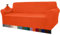Granbest High Stretch Sofabezug Moderne Sofaüberwurf Jacquard Elastische Sofahusse für Wohnzimmer Protector für Hunde Haustiere (4 Sitzer, Orange)
