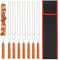 BIGP Lot de 8 Brochettes pour Barbecue, Double Pique a Brochette pour Barbecue, 41.8cm Brochettes à Viande Acier Inoxydable pour Barbecue Brochette, Réutilisable Accessoire Barbecue