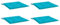 vidaXL Lot de 4 Coussins de Chaise de Jardin, Galettes de Siège Antidérapantes, Décoration Terrasse Patio Extérieur, Turquoise 40x40x4cm Tissu