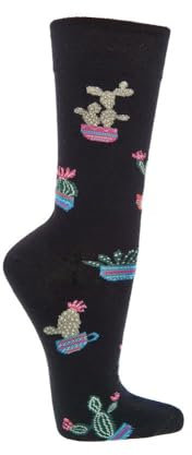 Damen Jungen Mädchen Socken (2 Paar) witzig bunt 36-41 Kaktus