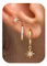 Morfetto 3 Paar Ohrringe Gold Wasserfest Creolen Set - Ohrstecker Silber 925 Damen Klein Piercing Ohr Helix Gold Ohrringe für Mehrere Ohrlöcher Tragus Piercings F