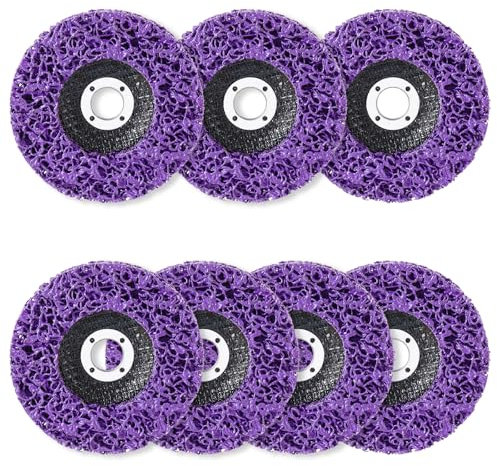 7 Pack Paint Eater Strip Disc Angle Grinder Rust Removal Disc Paint Stripper for Metal Paint Stripper Tool Rust Remover Angle Grinder Attachments Abrasive Wheels & Discs (4 x 5/8)