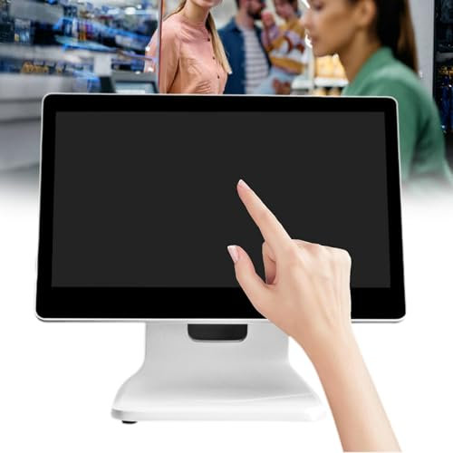 pealiritansemen Caisses Enregistreuses Commerciales, Écran Tactile LCD 15,6, 4 Go De RAM + 64 Go De SSD, Moniteurs D'Écran De Caisse Enregistreuse pour La Restauration De Détail