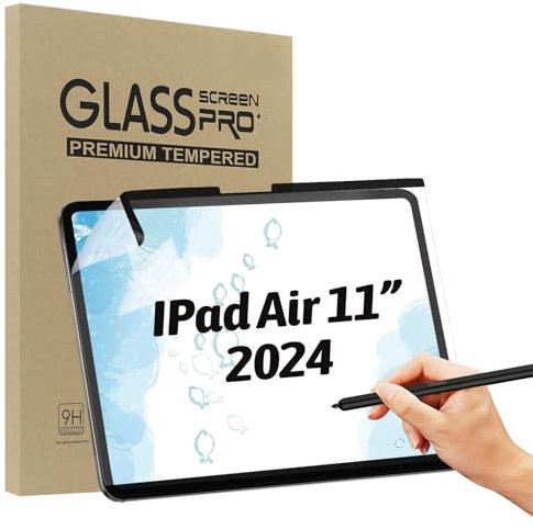 2 Stück Magnetisch Papier Displayschutzfolie für iPad Air 11 Zoll 2024, Magnetischer Paper Feel Schutzfolie für iPad Air 6.Generation,Abnehmbar & Wiederverwendbar Schutzfoli,Einfache Installation