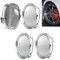4 Cache-Moyeux de Roue OD 75 mm ID 69 mm, DIY Universel ABS Argenté Centre de Jante Capuchons, Cache Moyeu Seat Universals, Enjoliveurs pour la Décoration et la Protection des Roues de Voitures