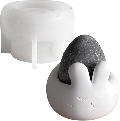 ALEFBET Silikonformen Gießformen Ostern,Silikonform Hase Zur Aufbewahrung von Ostereiern, Silikon Gießform Ostern Kerzenhalter,Gipsformen zum Gießen,Epoxidharz Formen Osterdekorationen