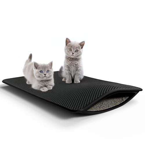 BigDean Katzenklo Matte 61x38cm ideal als Unterleger – Katzenstreu Matte kratzfest & leicht zu reinigen