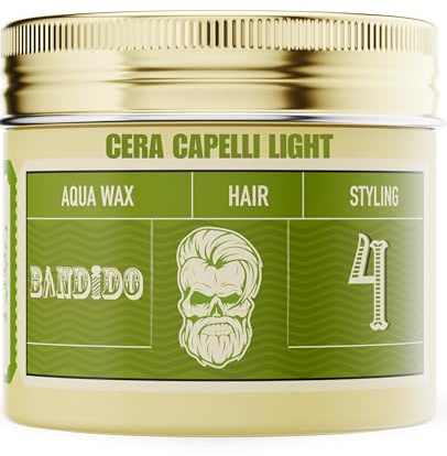 Bandido Aqua Hair Wax N.3 - Pomade Herren 150 ml | Haargel Herren mit Mittlerem Halt, Natürlichem Glanz und Langanhaltendem Styling | Wet Look Haarwachs für Alle Haartypen