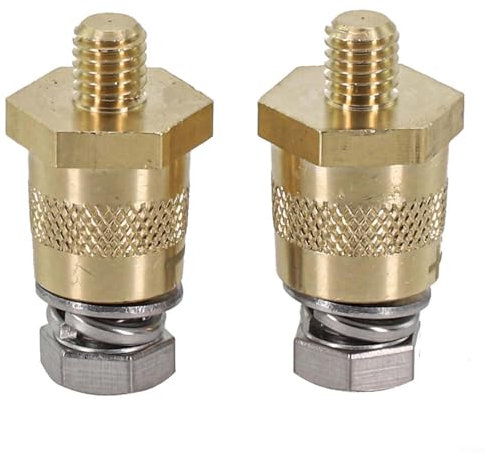 M8 Battery Terminal Connector for Lithium Batteries Solid Brass Post Adapter with Easy Identification (M8 with screws)