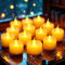 LQWELL 12 Stück Teelichter, Led Kerzen Realistische Flackernde Flamme, Kerzenlampe Batteriebetriebene, Warmem Gelbem, Plastik, 3.2x3.6cm für Hochzeit, Party, Festival, Heimdekoration