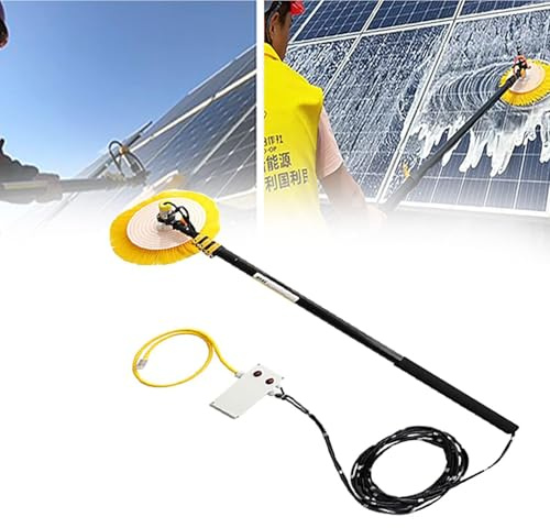 Kommerzielle Solarmodul-Reinigungsmaschine, Teleskopstange, Pv-Modul-Waschreinigungsmaschine, Elektrisches Einzelkopf-Solarmodul-Reinigungsgerät, Für Bürogebäude,MainsPower-7.5M