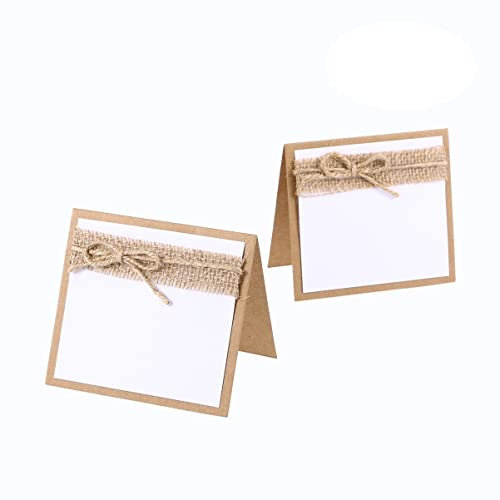 Cabilock 10pcs Guest Party Name Table Place Cards for Rustic Wedding Paper Place Cards Rustic Name for Wedding Decorations