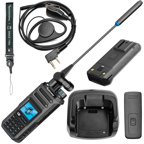 HYS Quansheng TK-11(5) 10W VHF/UHF Walkie Talkie, Type-C Ladeanschluss&2500mAh Akku, 999 Kanalnummern, Spektrum-Analysator, Professionelles Zweiwege-Funkgerät mit D-Form Hörer