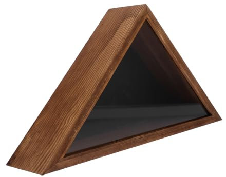 IMIKEYA Wooden Flag Display Case for Burial Flag Wall Decor Protective Cover for Veterans and Collectors