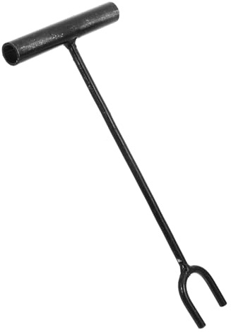 Hemobllo Heavy Duty T Handle Water Turn Off Key with Shaped Fork and Hook Design Long Utility Valve Wrench for Radiator Gas and Pool Shut Off Quick Access Water Control Tool