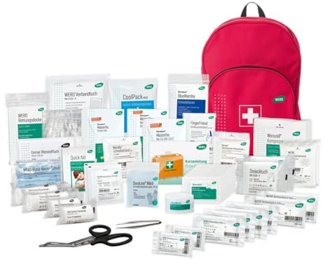 WERO Erste Hilfe Rucksack mit Füllung DIN 13157 Allround