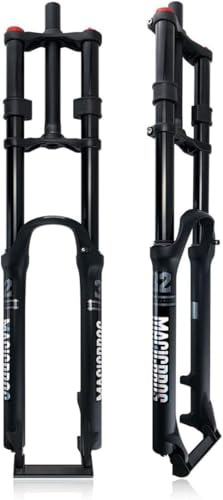 Kcolic MTB Fahrrad Federgabel, Doppelschulter, 160 Mm Federweg, 1-1/8 Zoll, Downhill-Scheibenbremse, Kompatibel Mit 26/27,5/29 Zoll Rädern 26in