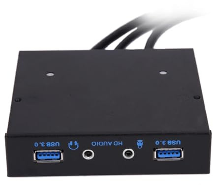 Jooehyer 3.5 20Pin to 2 USB 3.0 Port HUB HD Audio PC Floppy Expansion Front Panel PC Floppy Expansion Front Panel