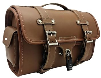 FJMQHU Universelle Motorrad Gepäckträgertasche, wasserdichte Reisetasche für Motorrad, Braun