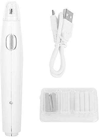 Adfaga Elektrischer Radiergummi, praktisch, USB-Aufladung, tragbar, präzises Radierwerkzeug für Künstler, Studenten, Lehrer, 16 Ersatzminen, Rosa, Weiß, Blau (Weiß)
