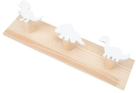 HOOTNEE Patère Murale En Bois Dinosaure Crochet De Rangement Mural Crochet De Porte-manteau Design Moderne Décoratif Pour Chambre D'garçon Et Filles